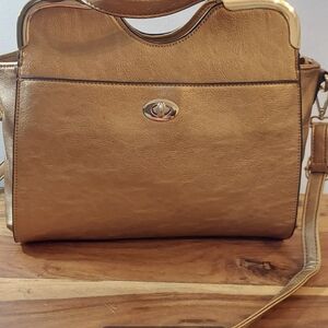 Gold Womens Satchel Handbag